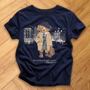Polo Bear REPRINT Navy Shirt Classic City Style Teddy Graphic Tee